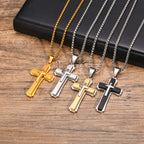 Collar con Colgante de Cruz de 4 Colores: Fe y Protección para la Vida Diaria