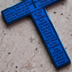 Collar Cruz Colgante de la Oración del Señor en Acero Inoxidable