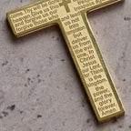 Collar Cruz Colgante de la Oración del Señor en Acero Inoxidable