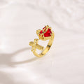 Anillo Sagrado Corazón y Cruz: Devoción Fiel y Simbolismo Elegante para el Uso Diario