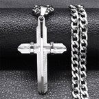 Collar de Cruz Declarativa: Artesanía Audaz y Símbolo Espiritual para un Estilo Impulsado por la Fe