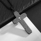 Collar con Colgante de Cruz de Escritura: Versículo Bíblico y Devoción Fiel