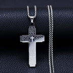 Collar con Colgante de Cruz de Escritura: Versículo Bíblico y Devoción Fiel