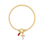 Pulsera Cruz de Piedra de Nacimiento: Identidad Impulsada por la Fe y Devoción Atemporal