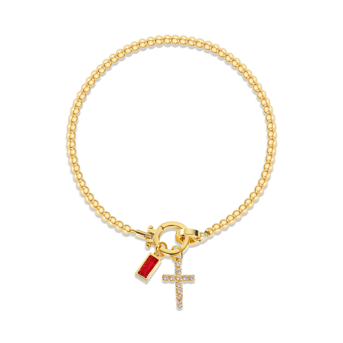 Pulsera Cruz de Piedra de Nacimiento: Identidad Impulsada por la Fe y Devoción Atemporal