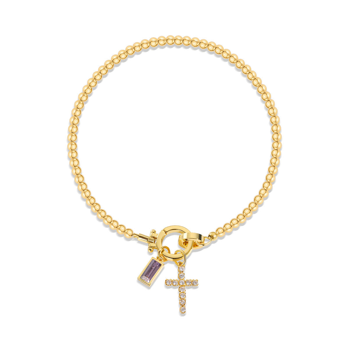 Pulsera Cruz de Piedra de Nacimiento: Identidad Impulsada por la Fe y Devoción Atemporal