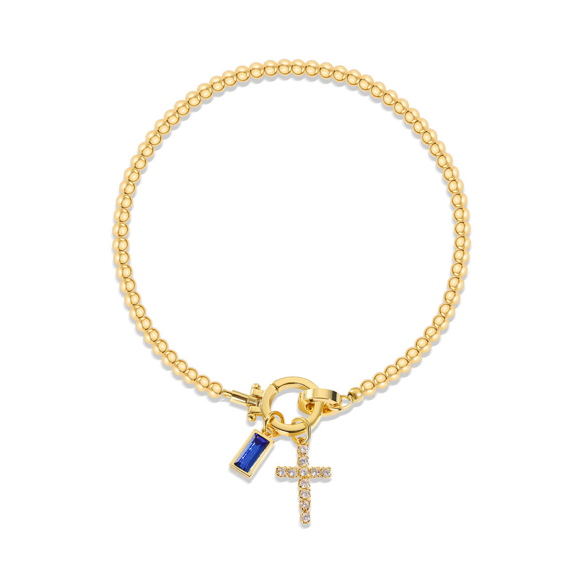 Pulsera Cruz de Piedra de Nacimiento: Identidad Impulsada por la Fe y Devoción Atemporal