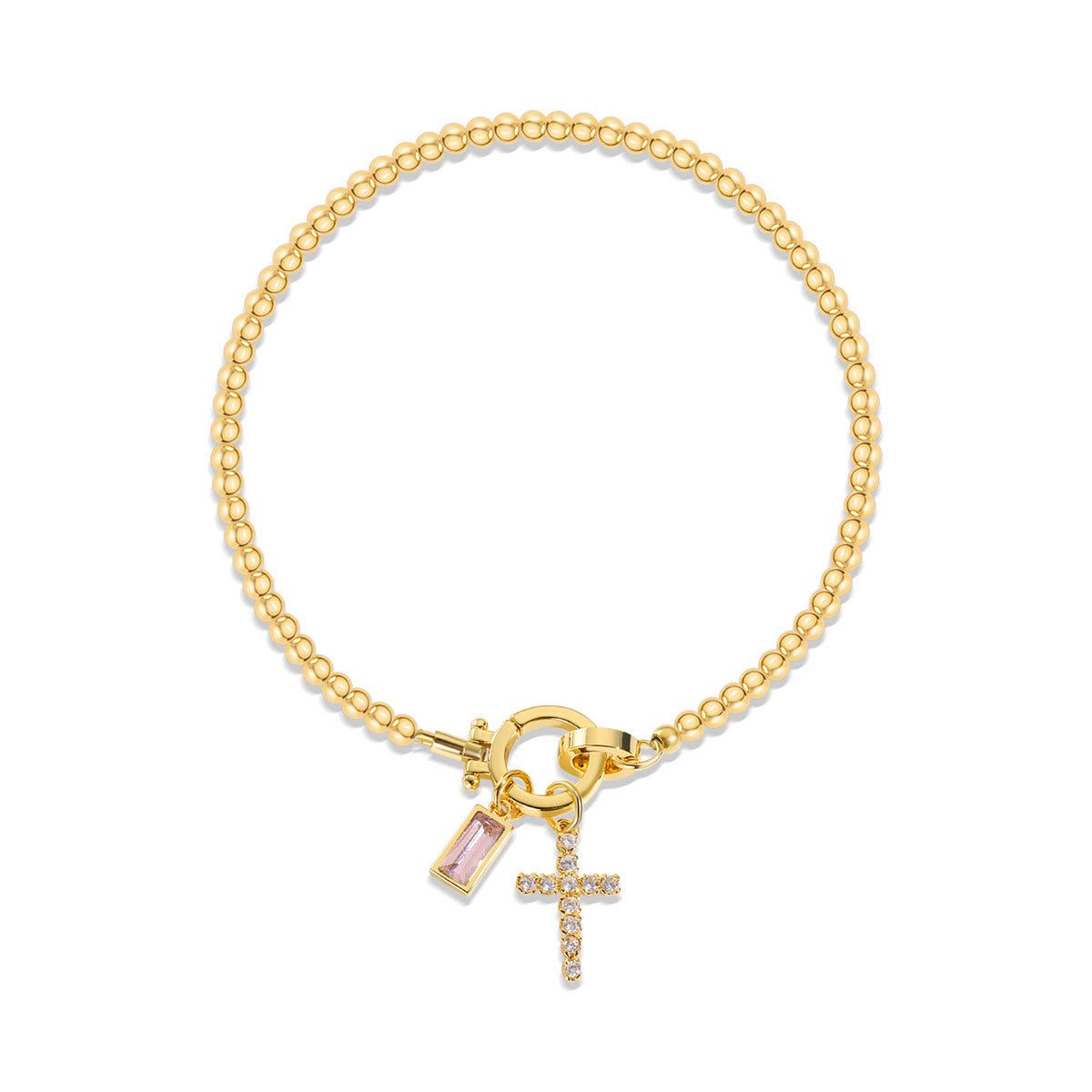Pulsera Cruz de Piedra de Nacimiento: Identidad Impulsada por la Fe y Devoción Atemporal
