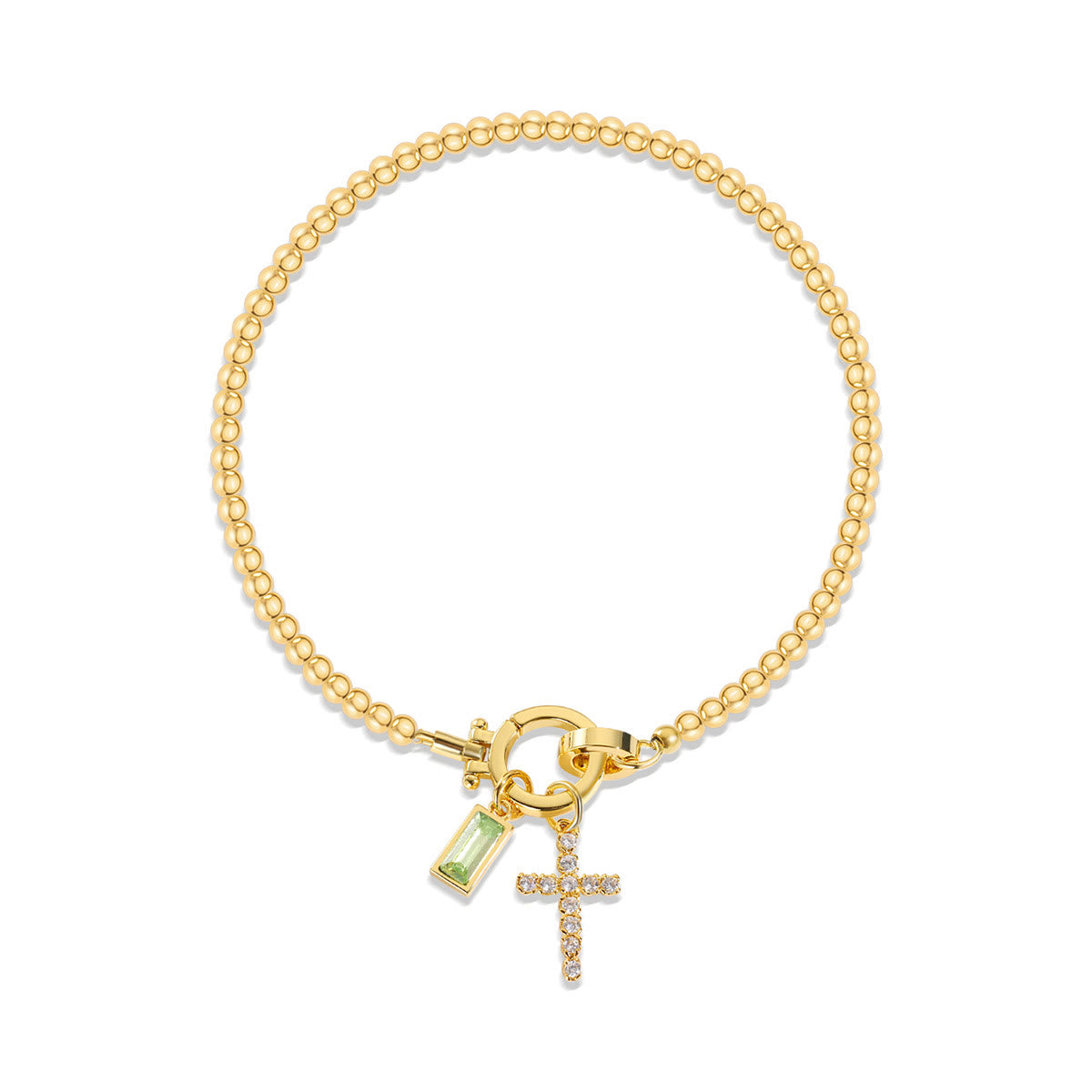 Pulsera Cruz de Piedra de Nacimiento: Identidad Impulsada por la Fe y Devoción Atemporal