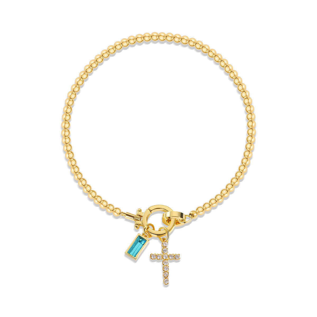 Pulsera Cruz de Piedra de Nacimiento: Identidad Impulsada por la Fe y Devoción Atemporal