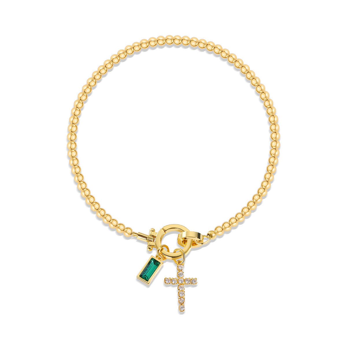 Pulsera Cruz de Piedra de Nacimiento: Identidad Impulsada por la Fe y Devoción Atemporal