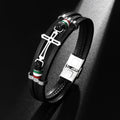 Pulsera de Cuero con Cruz: Fe Robusta y Devoción Estilosa para el Uso Diario