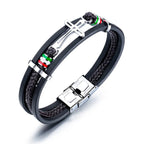 Pulsera de Cuero con Cruz: Fe Robusta y Devoción Estilosa para el Uso Diario