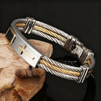 Pulsera de Cable Cruzado Multicolor: Estilo Impulsado por la Fe y Devoción Duradera