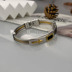 Pulsera de Cable Cruzado Multicolor: Estilo Impulsado por la Fe y Devoción Duradera