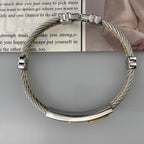 Pulsera de Cable Cruzado Multicolor: Estilo Impulsado por la Fe y Devoción Duradera