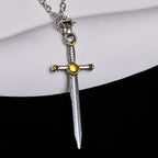 Colgante de Espada Bicolor y Escudo Ovalado de San Miguel
