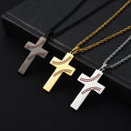 Collar Cruz con Costura de Béisbol: Devoción Atlética y Cita Inspiradora