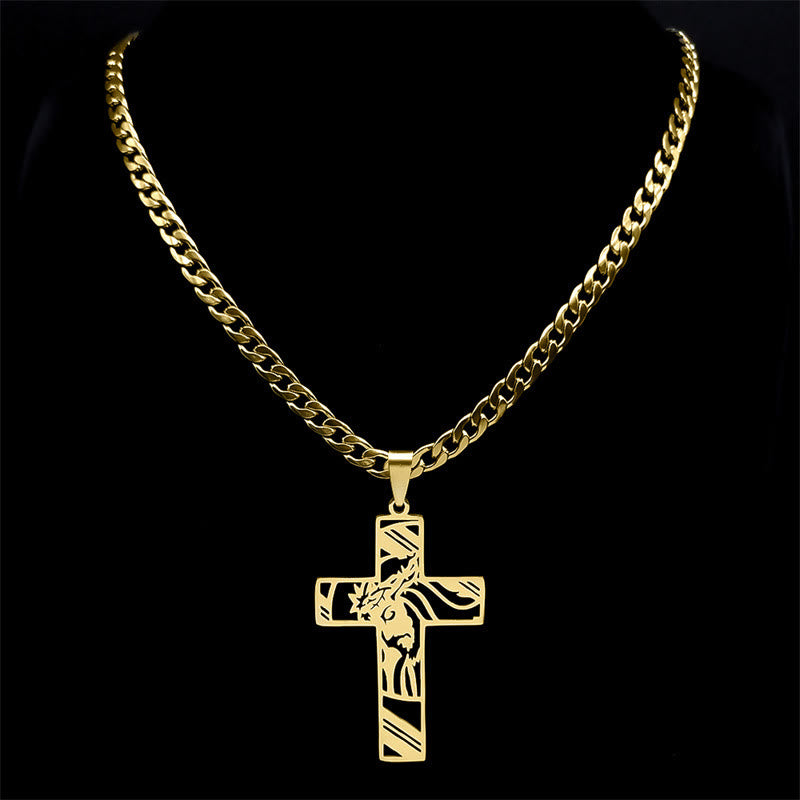 Collar de Cruz con Corona de Espinas: Simbolismo Sagrado y Estilo Audaz
