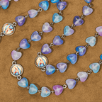 Rosario y Pulsera de Corazón Azul y Mariposa: Devoción y Espiritualidad Artística