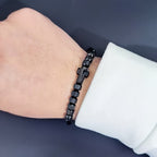 Conjunto de Pulseras de Cruz Apilables: Integración de Fe a la Moda