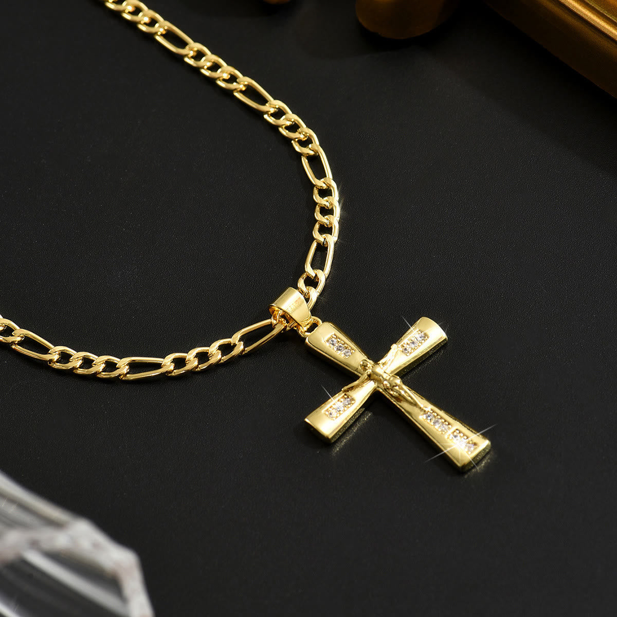 Collar de Crucifijo Sagrado de 4 Estilos: Diseño Elegante y Recordatorio de Fe para Cada Día