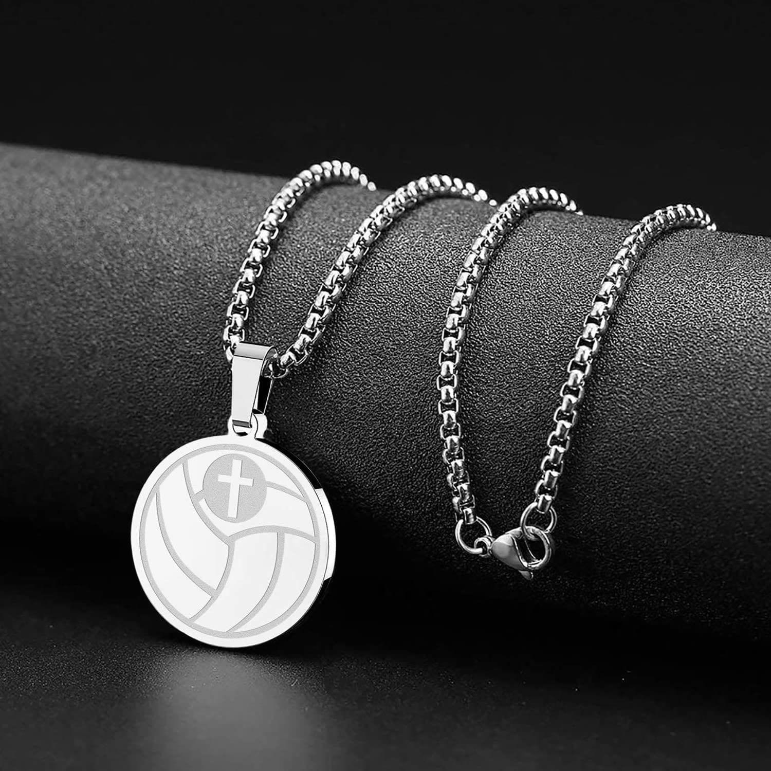 Collar de Péndulo de Oración Deportiva: Filipenses 4:13 & Icono Deportivo para Llevar a Diario