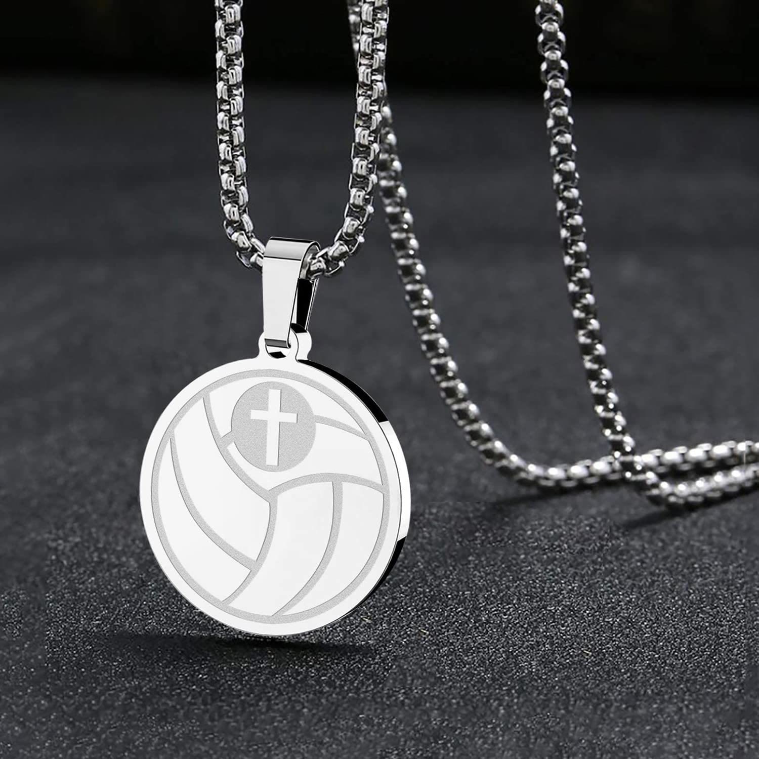 Collar de Péndulo de Oración Deportiva: Filipenses 4:13 & Icono Deportivo para Llevar a Diario