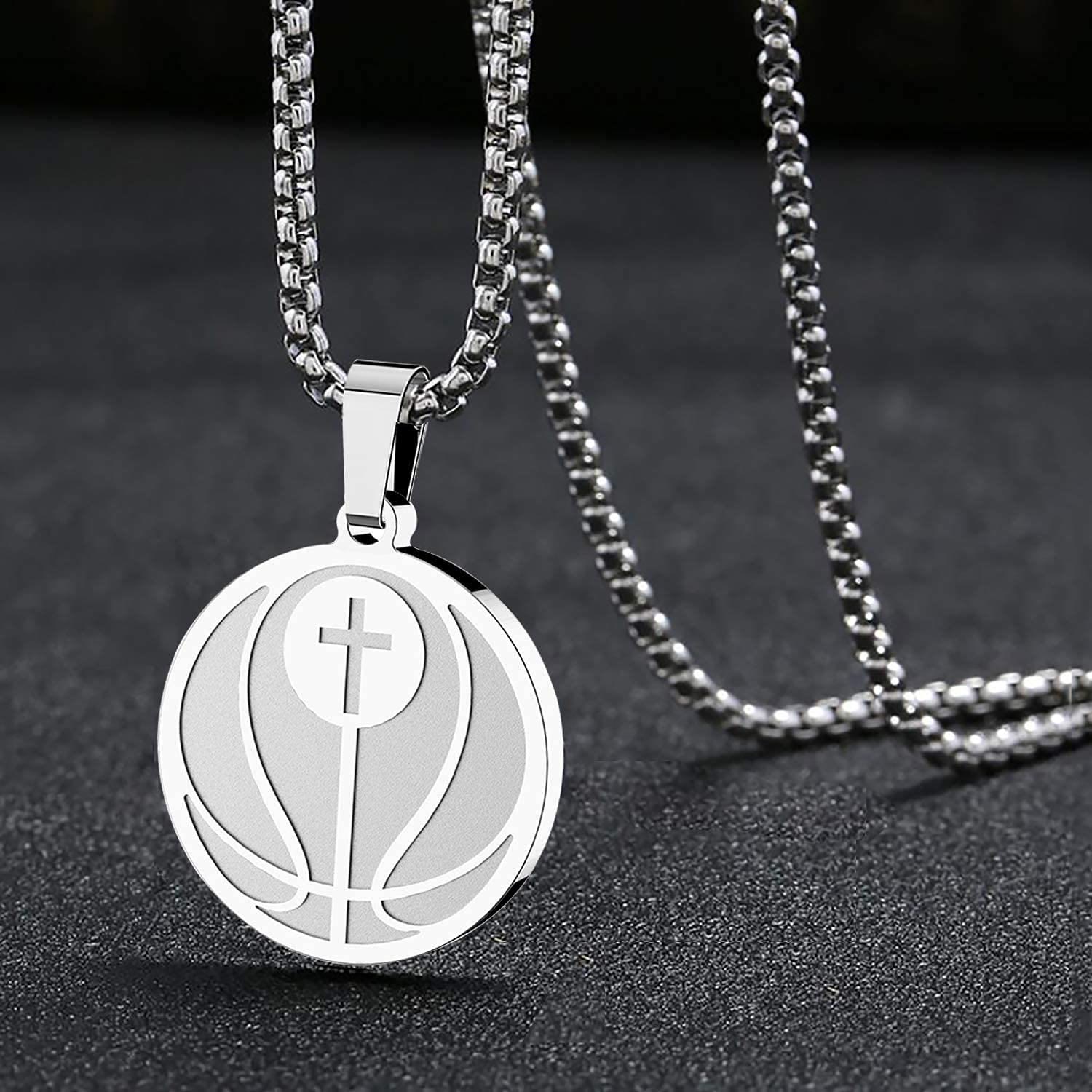 Collar de Péndulo de Oración Deportiva: Filipenses 4:13 & Icono Deportivo para Llevar a Diario