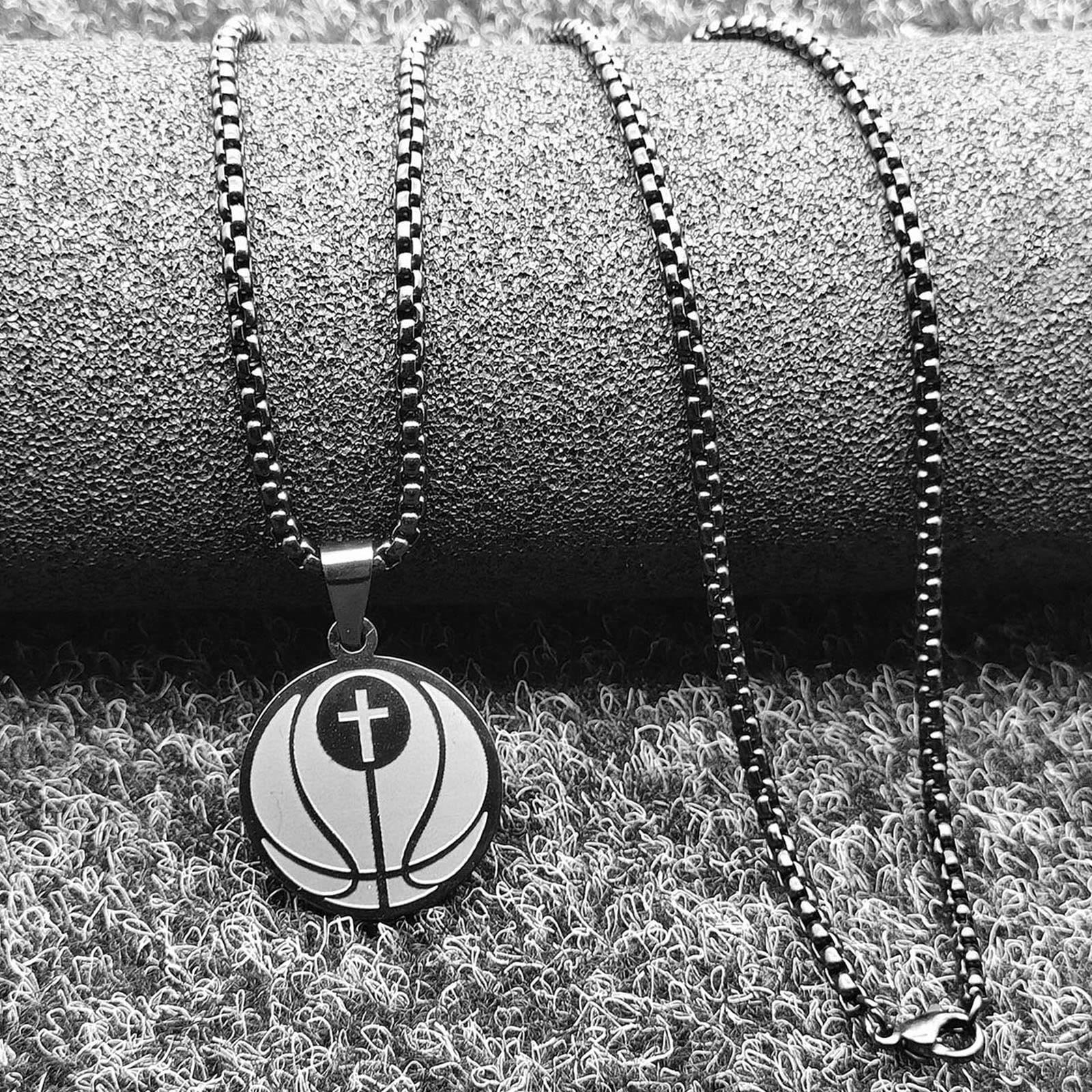 Collar de Péndulo de Oración Deportiva: Filipenses 4:13 & Icono Deportivo para Llevar a Diario