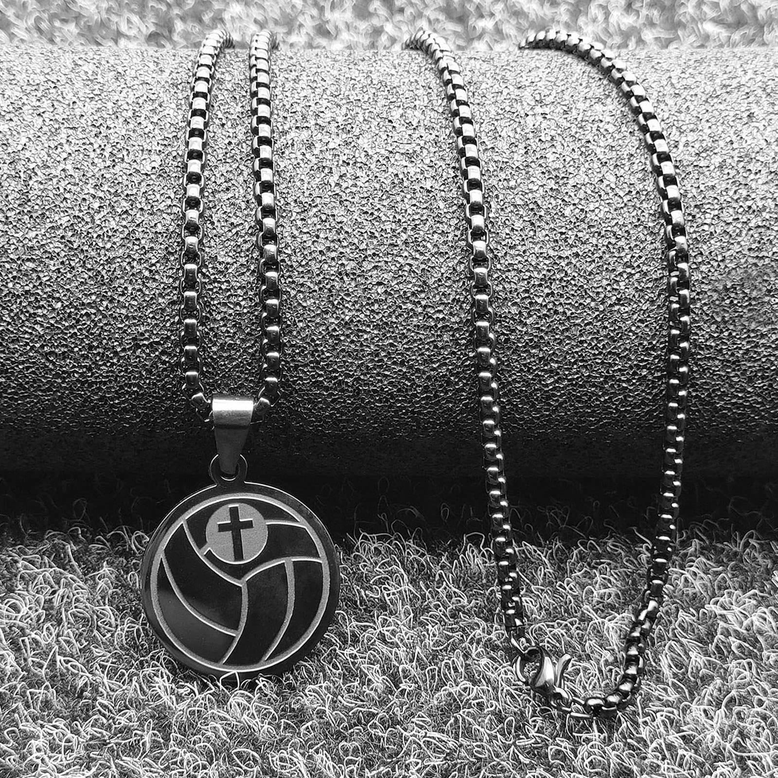 Collar de Péndulo de Oración Deportiva: Filipenses 4:13 & Icono Deportivo para Llevar a Diario