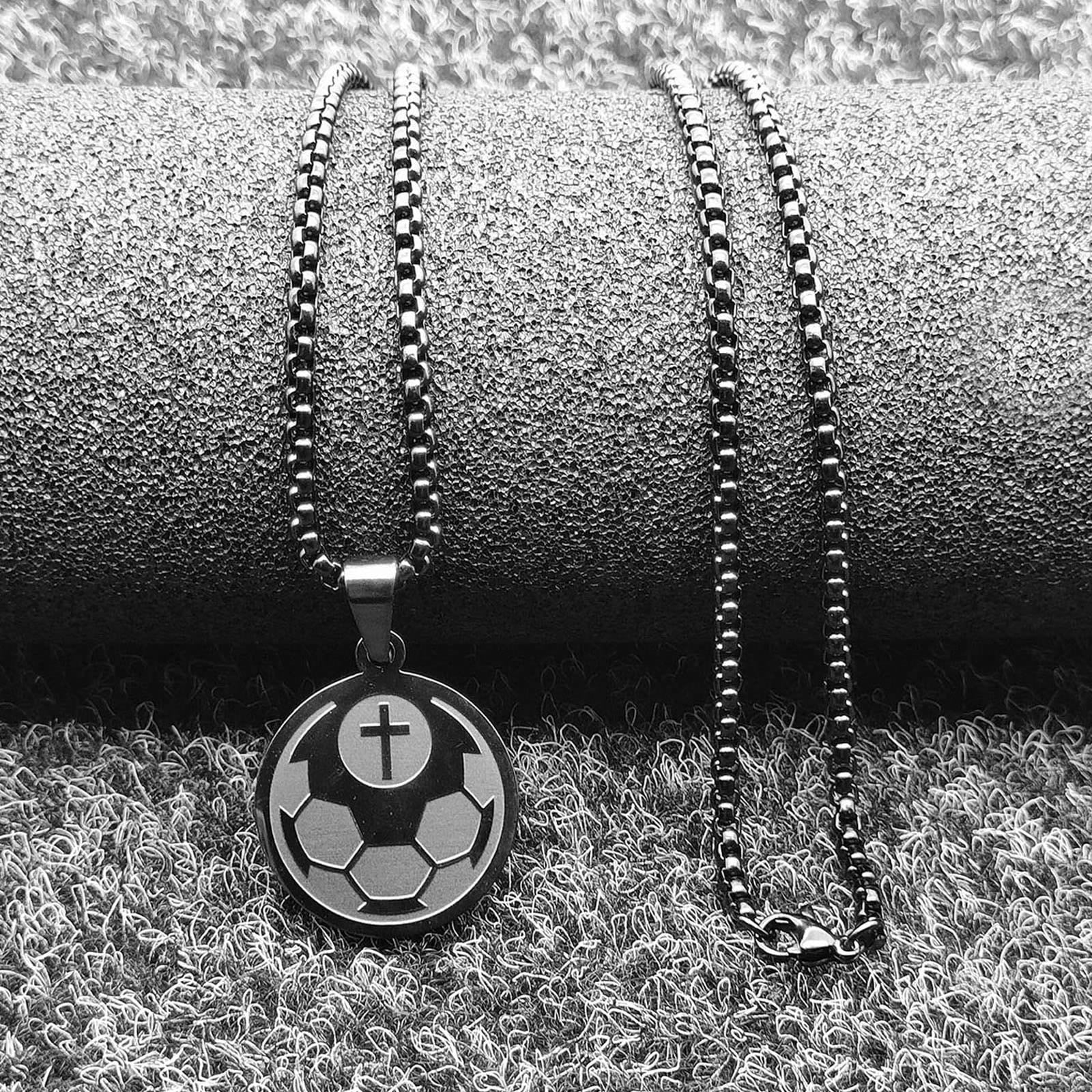 Collar de Péndulo de Oración Deportiva: Filipenses 4:13 & Icono Deportivo para Llevar a Diario