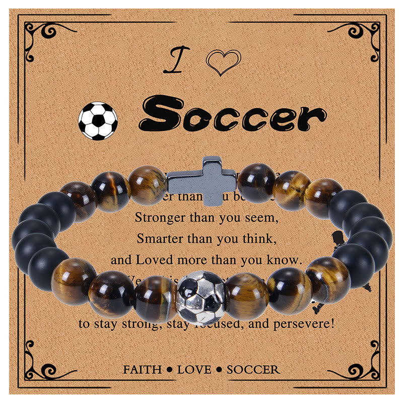 Pulsera Deportiva de Ojo de Tigre y Mate: Recordatorio de Fuerza Constante para la Vida Diaria