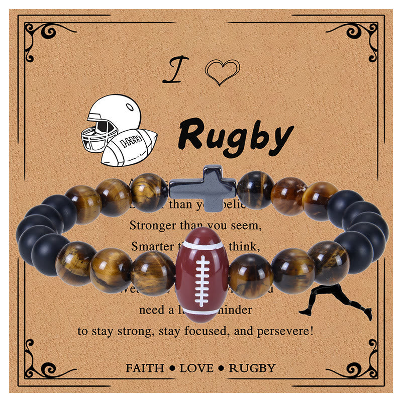 Pulsera Deportiva de Ojo de Tigre y Mate: Recordatorio de Fuerza Constante para la Vida Diaria