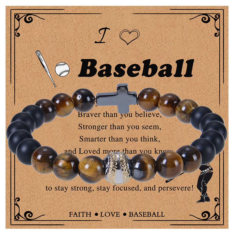 Pulsera Deportiva de Ojo de Tigre y Mate: Recordatorio de Fuerza Constante para la Vida Diaria