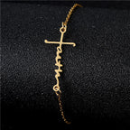 Pulsera Cruz & Fe: Delicado Compañero de Gracia & Esperanza