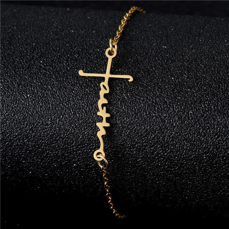 Pulsera Cruz & Fe: Delicado Compañero de Gracia & Esperanza
