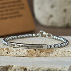 Pulsera de Mateo 19:26 y Salmo 46:5 en alemán: Recordatorio Silencioso de la Presencia Divina