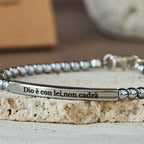 Pulsera de Mateo 19:26 y Salmo 46:5 en alemán: Recordatorio Silencioso de la Presencia Divina