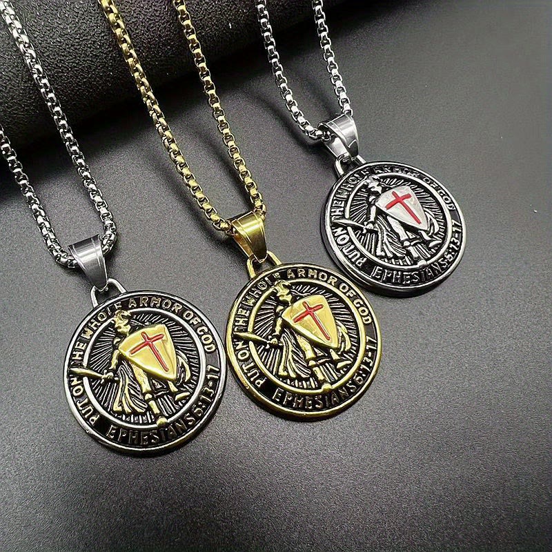 Collar Vintage 3-Colores de Efesios 6: Recordatorio Silencioso de Fuerza Espiritual