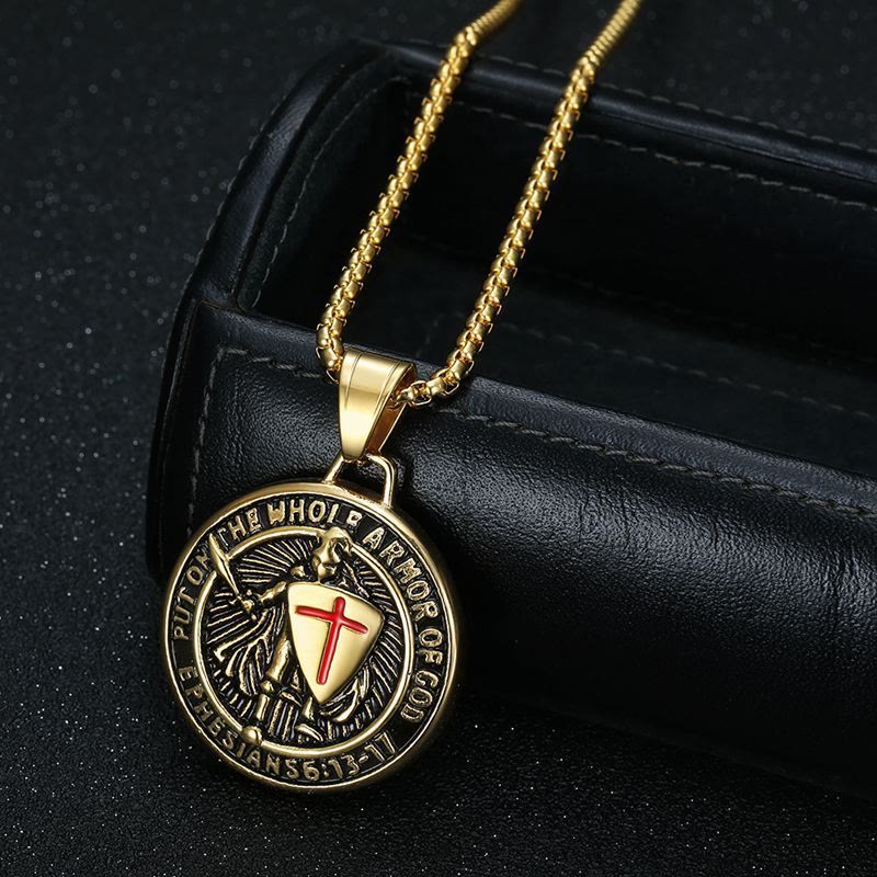 Collar Vintage 3-Colores de Efesios 6: Recordatorio Silencioso de Fuerza Espiritual