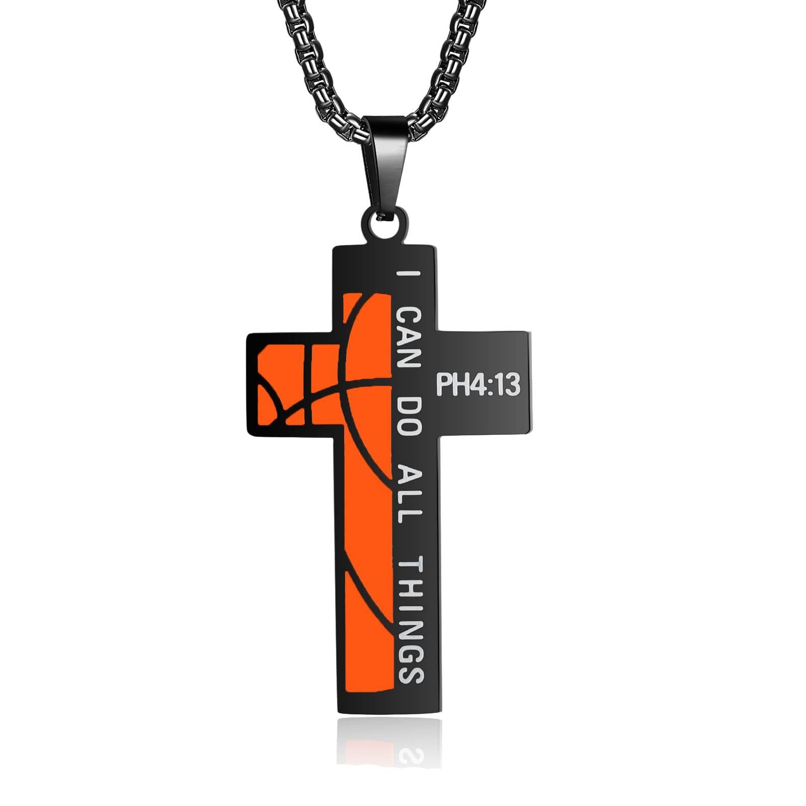 Collar Cruz de Rugby/Baloncesto: Devoción Gentil para Amantes del Deporte
