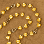 Conjunto de Rosario y Pulsera de Perlas en Forma de Corazón Amarillo: Tierno Compañero de Gracia Diaria