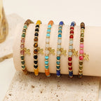 Pulsera de Piedra Natural y Cruz con Tarjeta de la Biblia: Devoción Ternura para Momentos Especiales