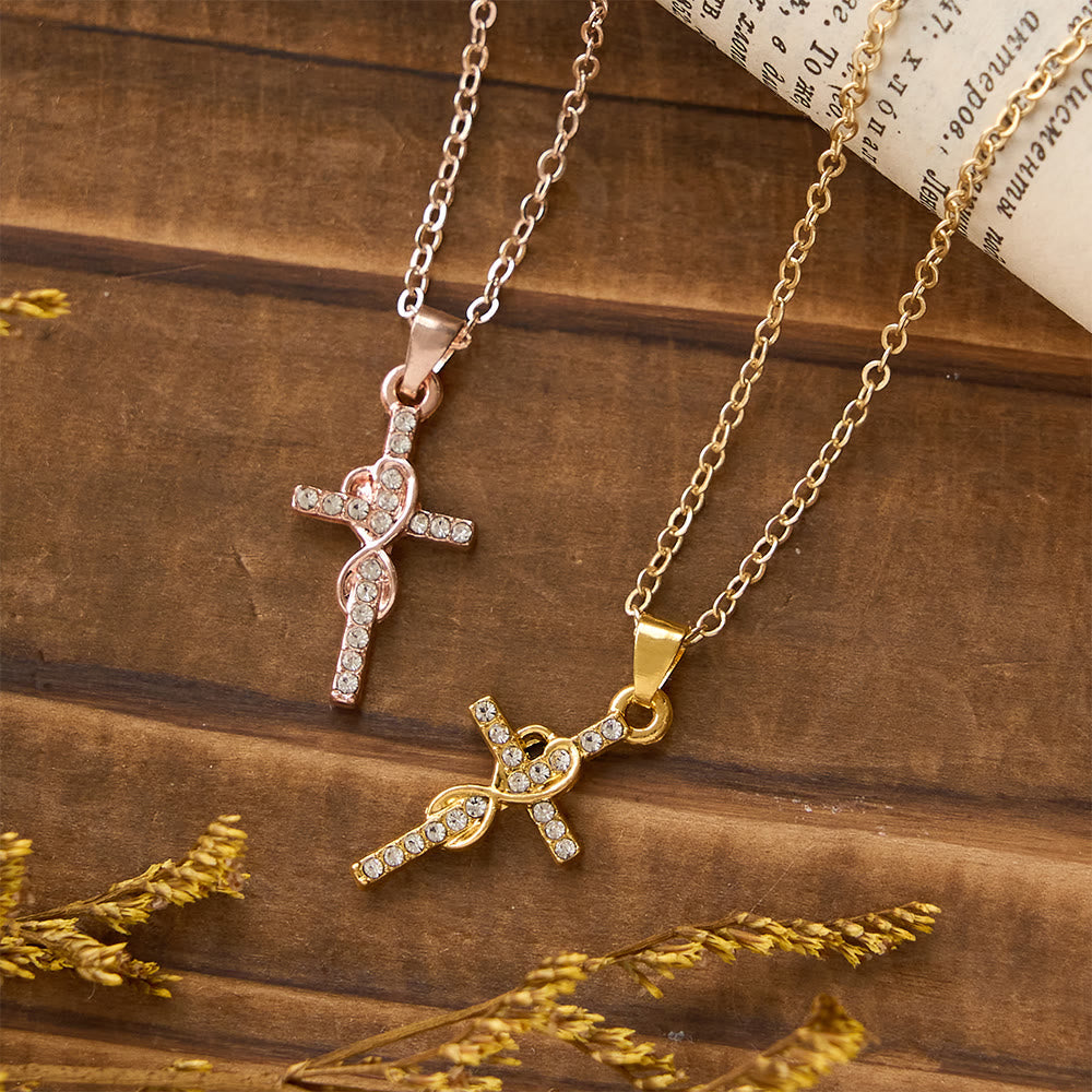 Collar de Colgante en Forma de Corazón Infinito Elegante Multicolor