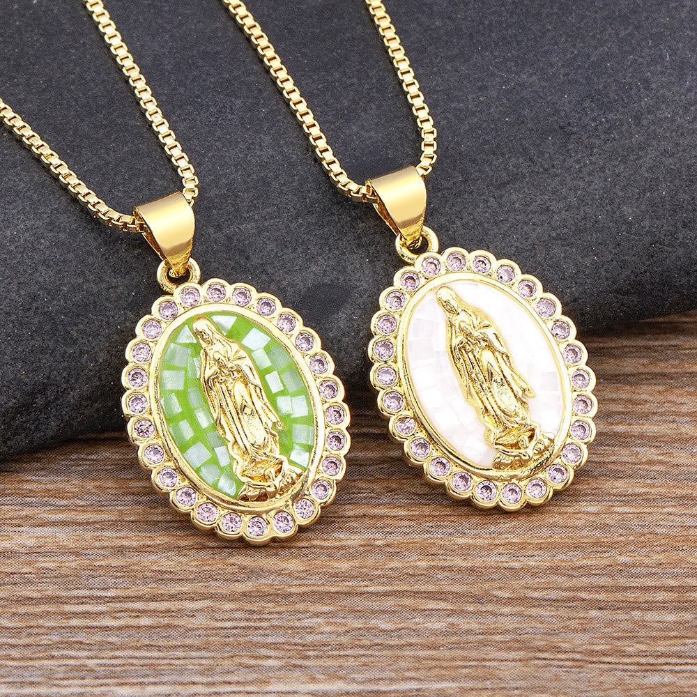 Collar de Nuestra Señora en Tonos Suaves: Gracia Reconfortante para Días Ocupados