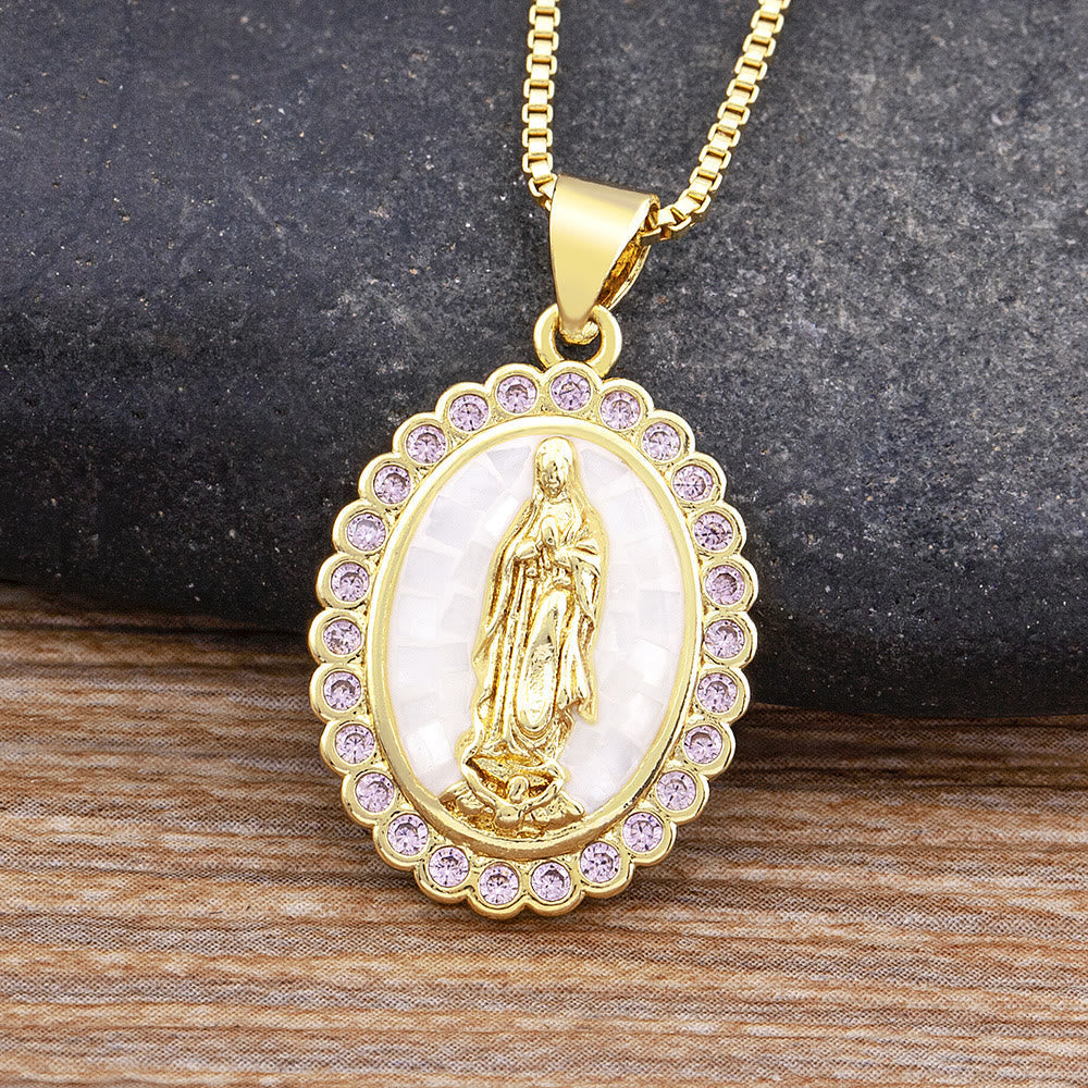 Collar de Nuestra Señora en Tonos Suaves: Gracia Reconfortante para Días Ocupados