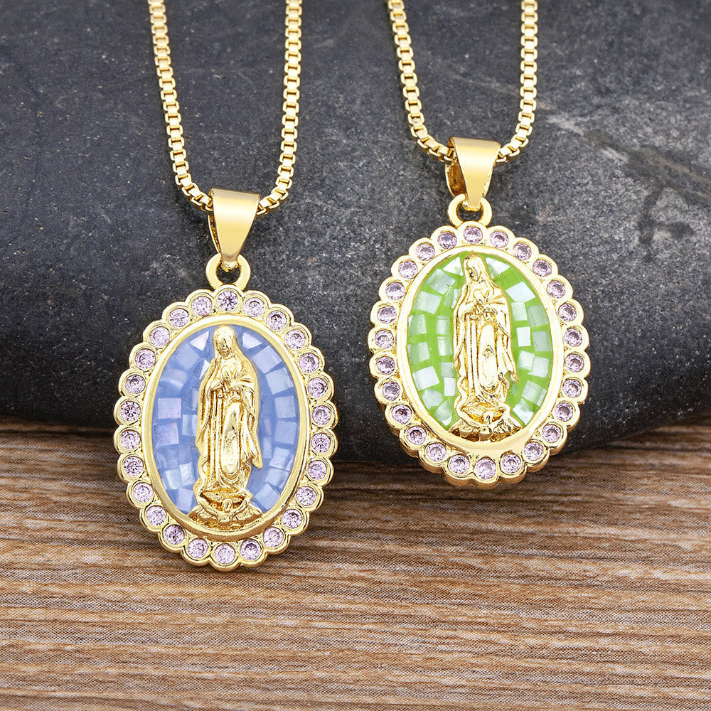 Collar de Nuestra Señora en Tonos Suaves: Gracia Reconfortante para Días Ocupados
