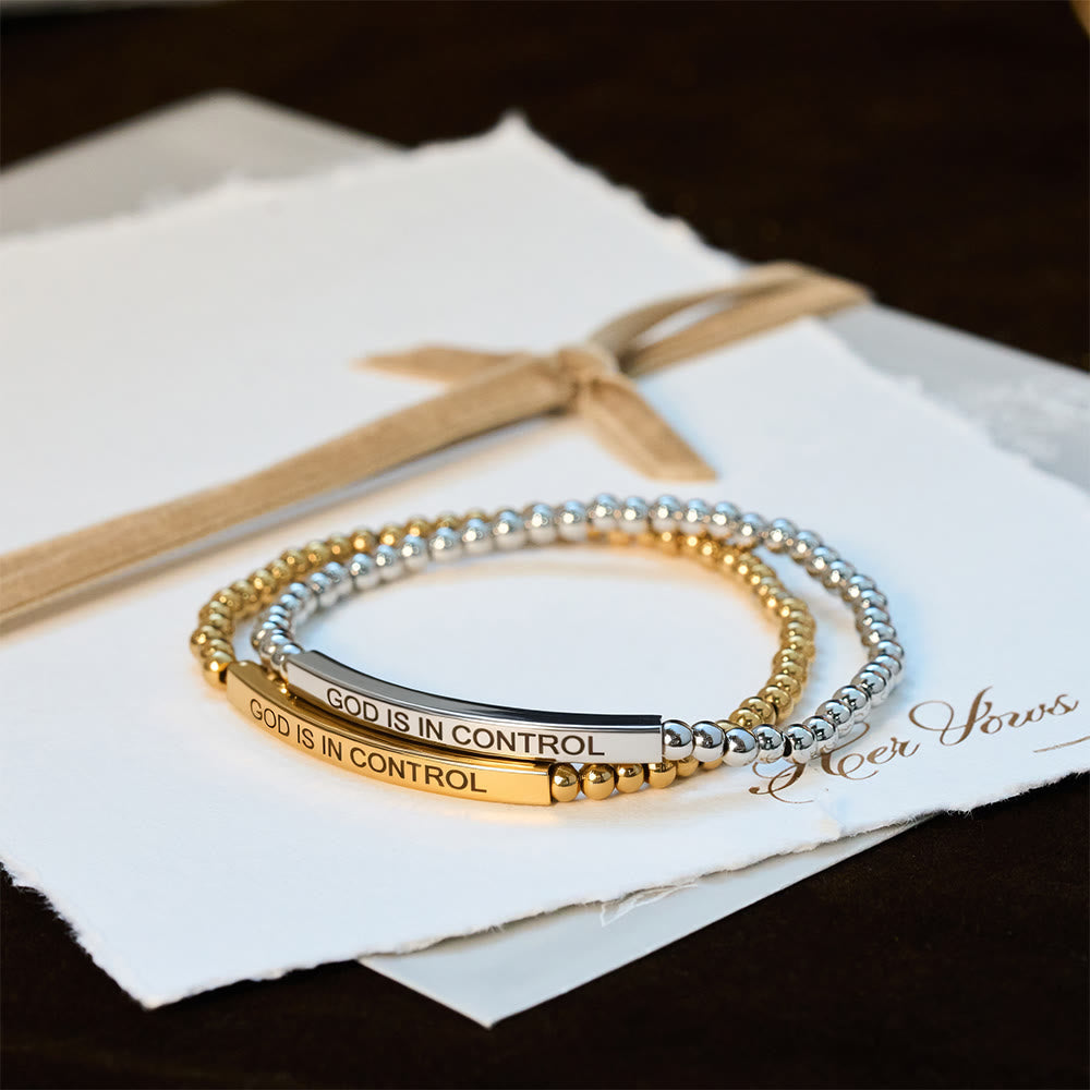 DIOS ESTÁ EN CONTROL Pulsera de cuentas: Su Soberanía para el Uso Diario