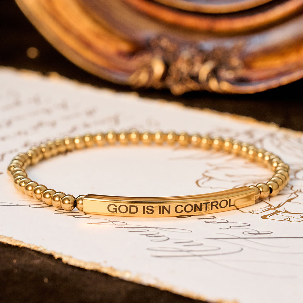 DIOS ESTÁ EN CONTROL Pulsera de cuentas: Su Soberanía para el Uso Diario